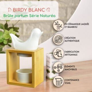 Brûle Parfum Série Naturéa – Birdy Blanc