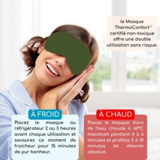 Set Masque Yeux ThermoConfort et GuaSha Jade Vert + Housse