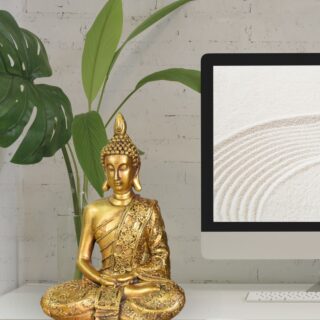 Statue Bouddha Doré Sanci – Image 12