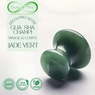 Champi GuaSha en Jade Vert