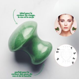 Champi GuaSha en Jade Vert – Image 7