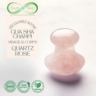 Champi GuaSha en Quartz rose