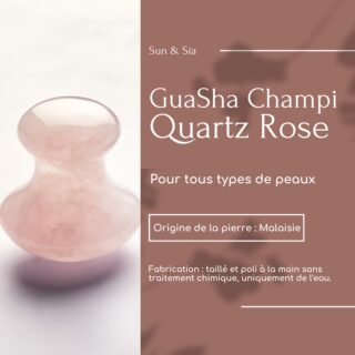 Champi GuaSha en Quartz rose