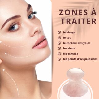 Champi GuaSha en Quartz rose – Image 6