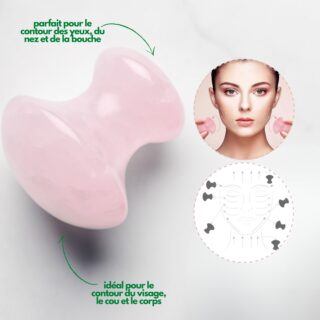 Champi GuaSha en Quartz rose – Image 7