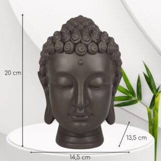 Statue Tête Bouddha H 20cm