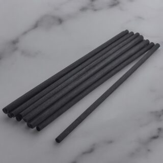 Lot de 10 tiges en Fibre Naturel Noire