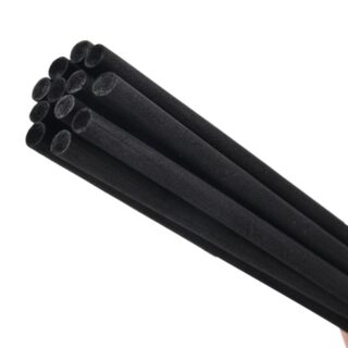 Lot de 10 tiges en Fibre Naturel Noire
