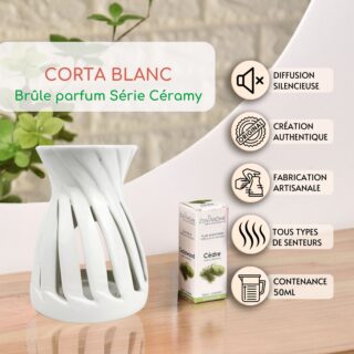 Brûle parfum Série Céramy – Corta Blanc