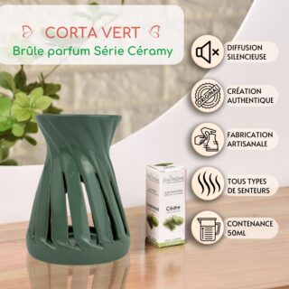 Brûle parfum Série Céramy – Corta Vert