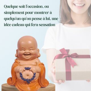 Statuette Bouddha Rieur Toge Orange