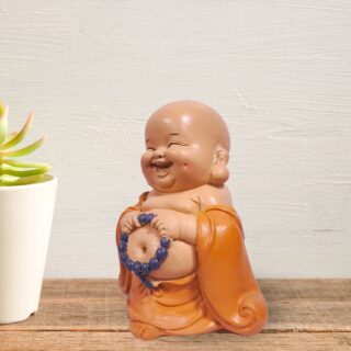 Statuette Bouddha Rieur Toge Orange – Image 7