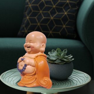 Statuette Bouddha Rieur Toge Orange – Image 8