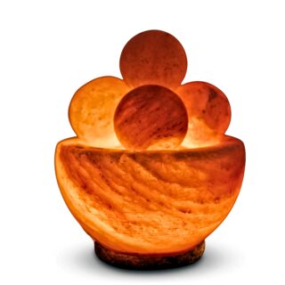 Lampe avec 4 boules de massage en Sel d’Himalaya 2 kg
