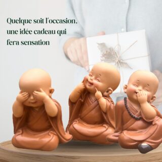 Trio de statues de Bonzes mythiques