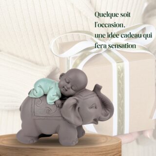 Statue Bonze sur Éléphant