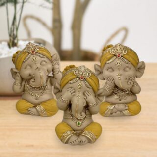 Lot de 3 Ganesh Jaune – Image 6