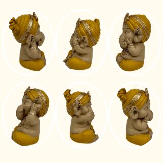 Lot de 3 Ganesh Jaune – Image 9