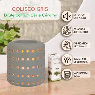 Brûle Parfum Céramique – Coliseo Gris