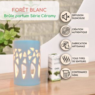 Brûle Parfum Céramique – Forêt Blanc
