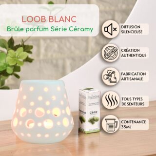 Brûle Parfum Céramique – Loob Blanc