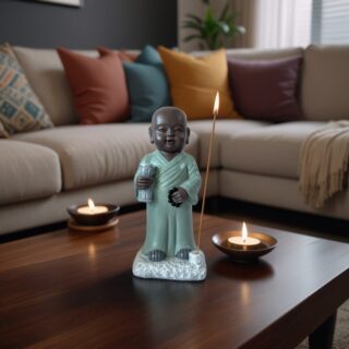 Statue Bouddha Porte-Encens Tripitaka – Image 11