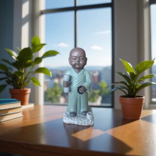 Statue Bouddha Porte-Encens Tripitaka – Image 12