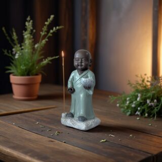 Statue Bouddha Porte-Encens Aumone – Image 8