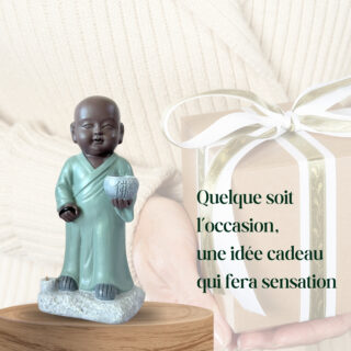 Statue Bouddha Porte-Encens Aumone