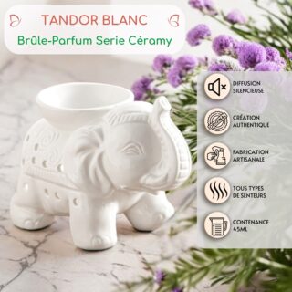 Brûle parfum Série Céramy – Tandor Blanc