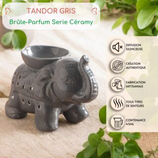 Brûle parfum Série Céramy – Tandor Gris