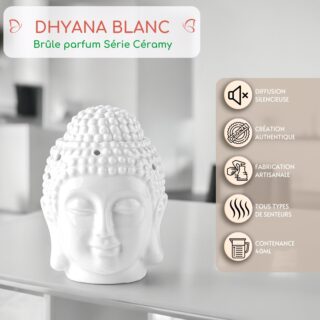 Brûle parfum Série Céramy – Dhyana Blanc