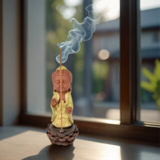 Statue Bouddha Porte-Encens Akshobhya – Image 12