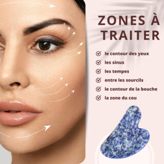1 Gua Sha en Sodalite Bleue + Housse