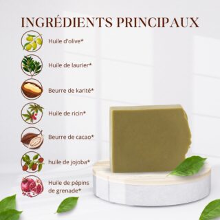 Savon Bio Huile d’Olive et Laurier