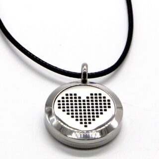 Collier Bijou Aromathérapie Cœur Pixel