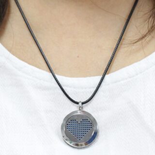 Collier Bijou Aromathérapie Cœur Pixel