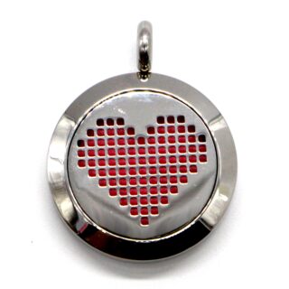 Collier Bijou Aromathérapie Cœur Pixel