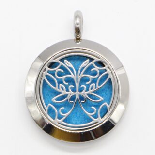 Collier Bijou Aromathérapie Papillon Abstrait