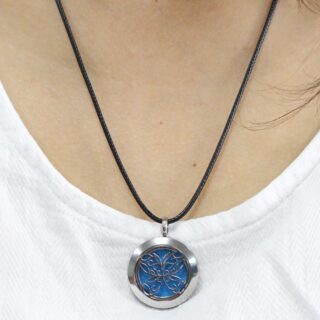 Collier Bijou Aromathérapie Papillon Abstrait – Image 6