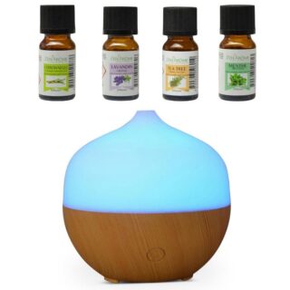 Diffuseur Ultrasonique Boopi et 4 Huiles Indispensables Quotidien