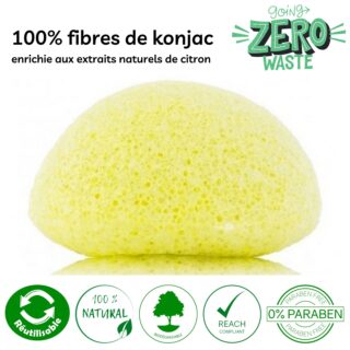 Zéro Déchet Éponge Konjac Pour Visage au Citron – VRAC