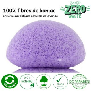 Zéro Déchet Éponge Konjac Pour Visage à la lavande – VRAC