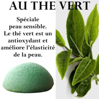 Éponge Konjac Pour Visage au Thé Vert